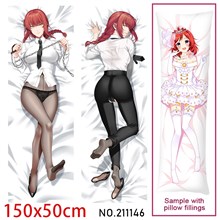 Anime Girl Makima Dakimakura Hugging Body Pillow Case Cover