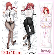 Anime Girl Makima Dakimakura Hugging Body Pillow Case Cover
