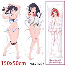 Anime Girl Takarada Rikka Dakimakura Hugging Body Pillow Case Cover