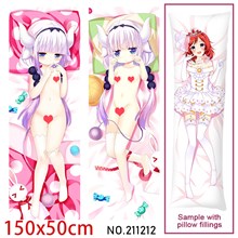 Anime Girl Kanna Kamui Dakimakura Hugging Body Pillow Case Cover