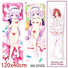 Anime Girl Kanna Kamui Dakimakura Hugging Body Pillow Case Cover