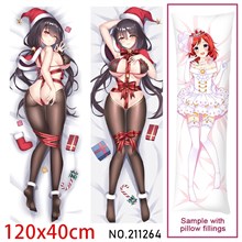 Anime Girl Tokisaki Kurumi Dakimakura Hugging Body Pillow Case Cover