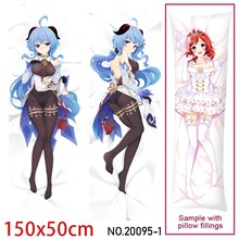Anime Girl Ganyu Dakimakura Hugging Body Pillow Case Cover