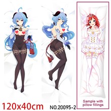 Anime Girl Ganyu Dakimakura Hugging Body Pillow Case Cover