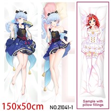 Anime Girl Kamisato Ayaka Dakimakura Hugging Body Pillow Case Cover