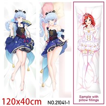 Anime Girl Kamisato Ayaka Dakimakura Hugging Body Pillow Case Cover