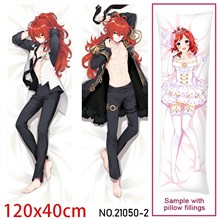Anime Diluc Ragnvindr Dakimakura Hugging Body Pillow Case Cover