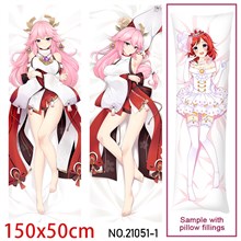 Anime Girl Yae Miko Dakimakura Hugging Body Pillow Case Cover