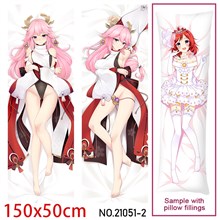 Anime Girl Yae Miko Dakimakura Hugging Body Pillow Case Cover