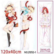 Anime Girl Naganohara Yoimiya Dakimakura Hugging Body Pillow Case Cover