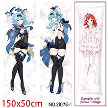 Anime Girl Eula Dakimakura Hugging Body Pillow Case Cover