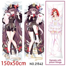 Anime Girl Hu Tao Dakimakura Hugging Body Pillow Case Cover