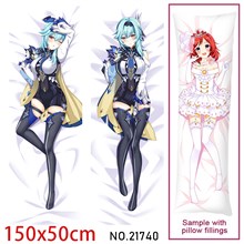 Anime Girl Eula Dakimakura Hugging Body Pillow Case Cover