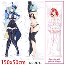 Anime Girl Eula Dakimakura Hugging Body Pillow Case Cover