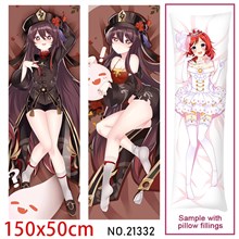 Anime Girl Hu Tao Dakimakura Hugging Body Pillow Case Cover