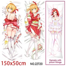 Anime Girl Saber Dakimakura Hugging Body Pillow Case Cover