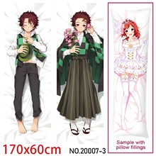 Anime Kamado Tanjirou Dakimakura Hugging Body Pillow Case Cover