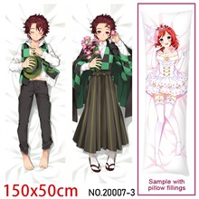 Anime Kamado Tanjirou Dakimakura Hugging Body Pillow Case Cover