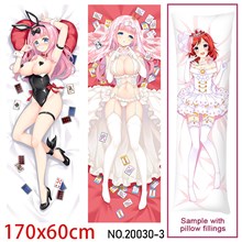 Anime Girl Fujiwara Chika Dakimakura Hugging Body Pillow Case Cover