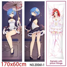 Anime Girl Rem Dakimakura Hugging Body Pillow Case Cover