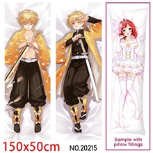 Anime Agatsuma Zenitsu Dakimakura Hugging Body Pillow Case Cover