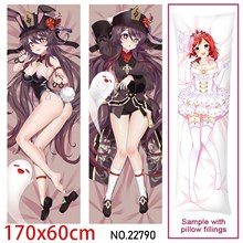 Anime Girl Hu Tao Dakimakura Hugging Body Pillow Case Cover