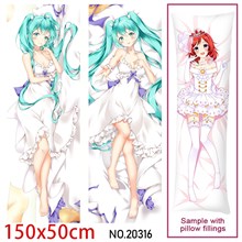 Anime Girl Miku Dakimakura Hugging Body Pillow Case Cover