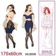 Japan Anime Girl Okuzumi Yuiko Dakimakura Hugging Body Pillow Case Cover