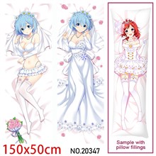 Japan Anime Girl Rem Dakimakura Hugging Body Pillow Case Cover