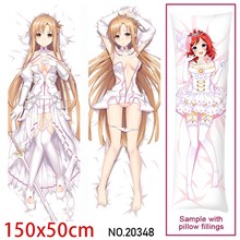 Japan Anime Girl Yuuki Asuna Dakimakura Hugging Body Pillow Case Cover