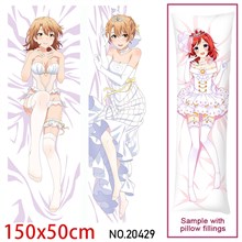 Japan Anime Girl Isshiki Iroha Dakimakura Hugging Body Pillow Case Cover