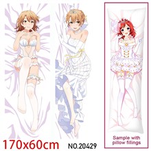 Japan Anime Girl Isshiki Iroha Dakimakura Hugging Body Pillow Case Cover