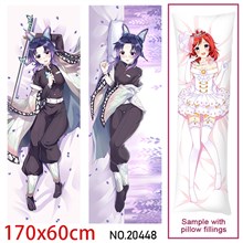 Japan Anime Girl Kochou Shinobu Dakimakura Hugging Body Pillow Case Cover