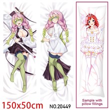 Japan Anime Girl Kanroji Mitsuri Dakimakura Hugging Body Pillow Case Cover