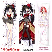 Japan Anime Girl Tokisaki Kurumi Dakimakura Hugging Body Pillow Case Cover