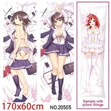 Japan Anime Girl Megumi Kato Dakimakura Hugging Body Pillow Case Cover