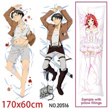 Japan Anime Levi Ackerman Dakimakura Hugging Body Pillow Case Cover