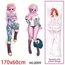 Japan Anime Girl Ashido Mina Dakimakura Hugging Body Pillow Case Cover