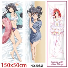 Japan Anime Girl Sakurajima Mai Dakimakura Hugging Body Pillow Case Cover