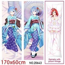 Japan Anime Girl Rem Dakimakura Hugging Body Pillow Case Cover