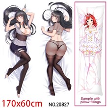 Japan Anime Girl Hyuga Hinata Dakimakura Hugging Body Pillow Case Cover