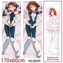 Japan Anime Girl OCHACO URARAKA Dakimakura Hugging Body Pillow Case Cover