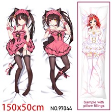 Japan Anime Girl Tokisaki Kurumi Dakimakura Hugging Body Pillow Case Cover
