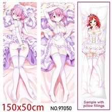 Japan Anime Girl Ram Dakimakura Hugging Body Pillow Case Cover