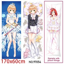 Japan Anime Girl KINOMOTO SAKURA Dakimakura Hugging Body Pillow Case Cover