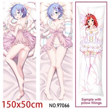 Japan Anime Girl Rem Dakimakura Hugging Body Pillow Case Cover