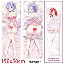 Japan Anime Girl Rem Dakimakura Hugging Body Pillow Case Cover