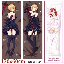 Anime Girl Saber Dakimakura Hugging Body Pillow Case Cover