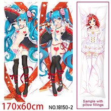 Japan Anime Girl Hatsune Miku Dakimakura Hugging Body Pillow Case Cover