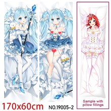 Japan Anime Girl Hatsune Miku Dakimakura Hugging Body Pillow Case Cover